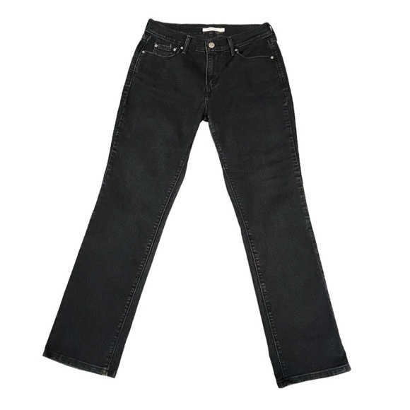 Levi 505 Straight Mid Rise Jeans. Black Size 6. #807 - Picture 4 of 10